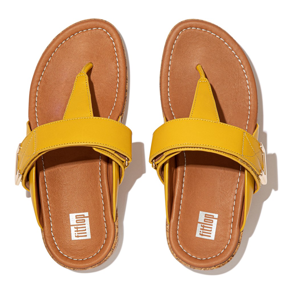 Fitflop Womens Sandals Yellow - Remi Adjustable Toe-post - OH4913658